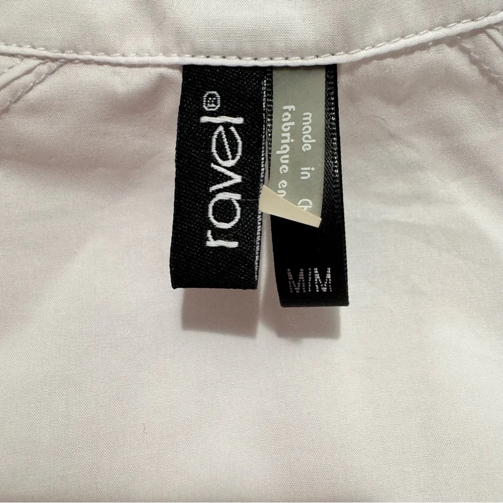 RAVEL Bow Back 100% Cotton Button Front Dress Shirt WHITE / MEDIUM - Picture 13 of 14